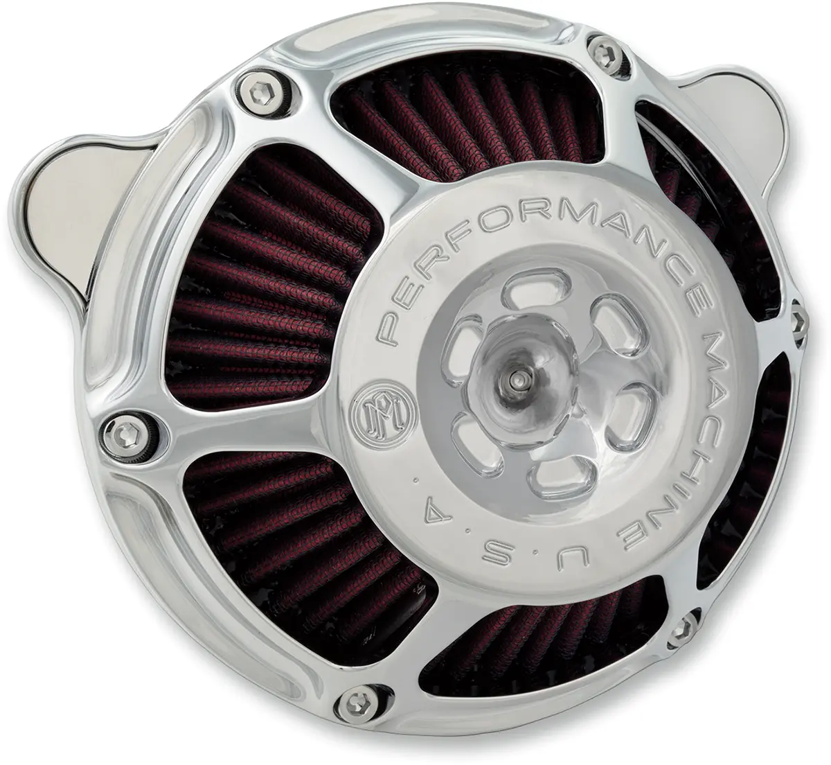 Performance Machine (Pm) Max Hp Air Cleaner Kit - Chrome 0206-2124-Ch 1
