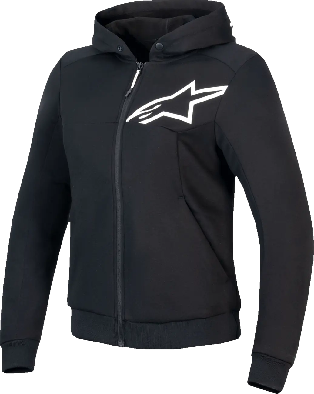 Alpinestars Stella Chrome V2 Sport Hoodie - Black/White - Small 4210225-12-S 1
