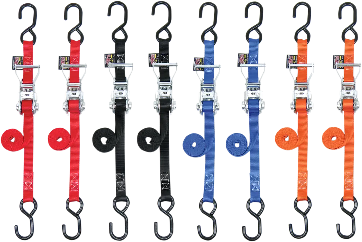 Powertye Mfg. Ratchet Tie-Downs - 1" X 6' - Red 32271 1