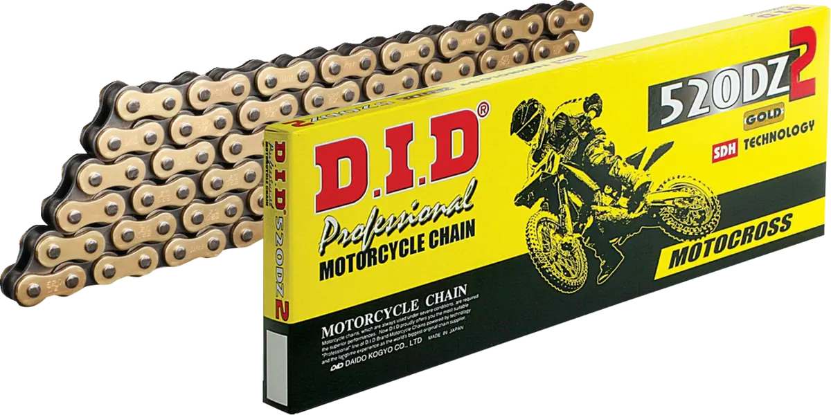 Did 520 Dz2 - Drive Chain - 120 Links - Gold And Black M520dz2x120rb 1
