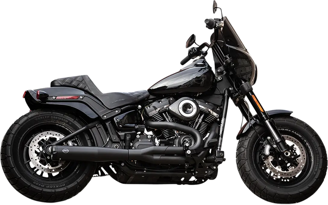 S&S Cycle Super Street 2:1 Exhaust System - Black 550-0788 1