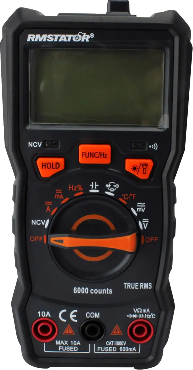 Rm Stator Digital Multimeter - Dc/Ac Voltage/Resistance/Diode/Transistor/Continuity Test Rms200-106165 2