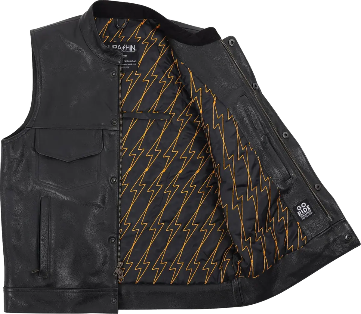 Thrashin Supply Co. Mulholland Leather Riding Vest 2