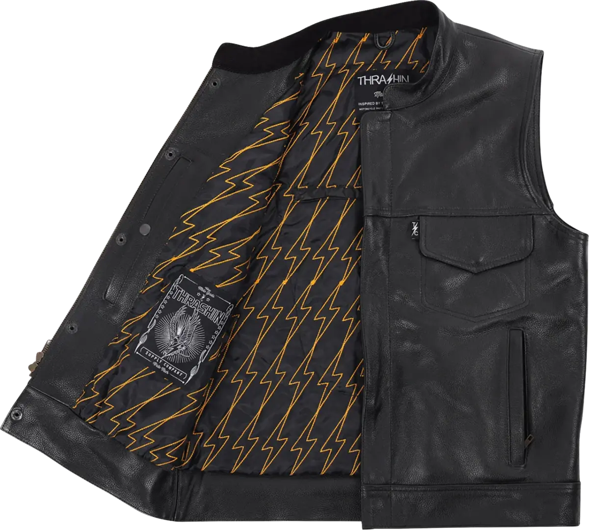 Thrashin Supply Co. Mulholland Leather Riding Vest 3