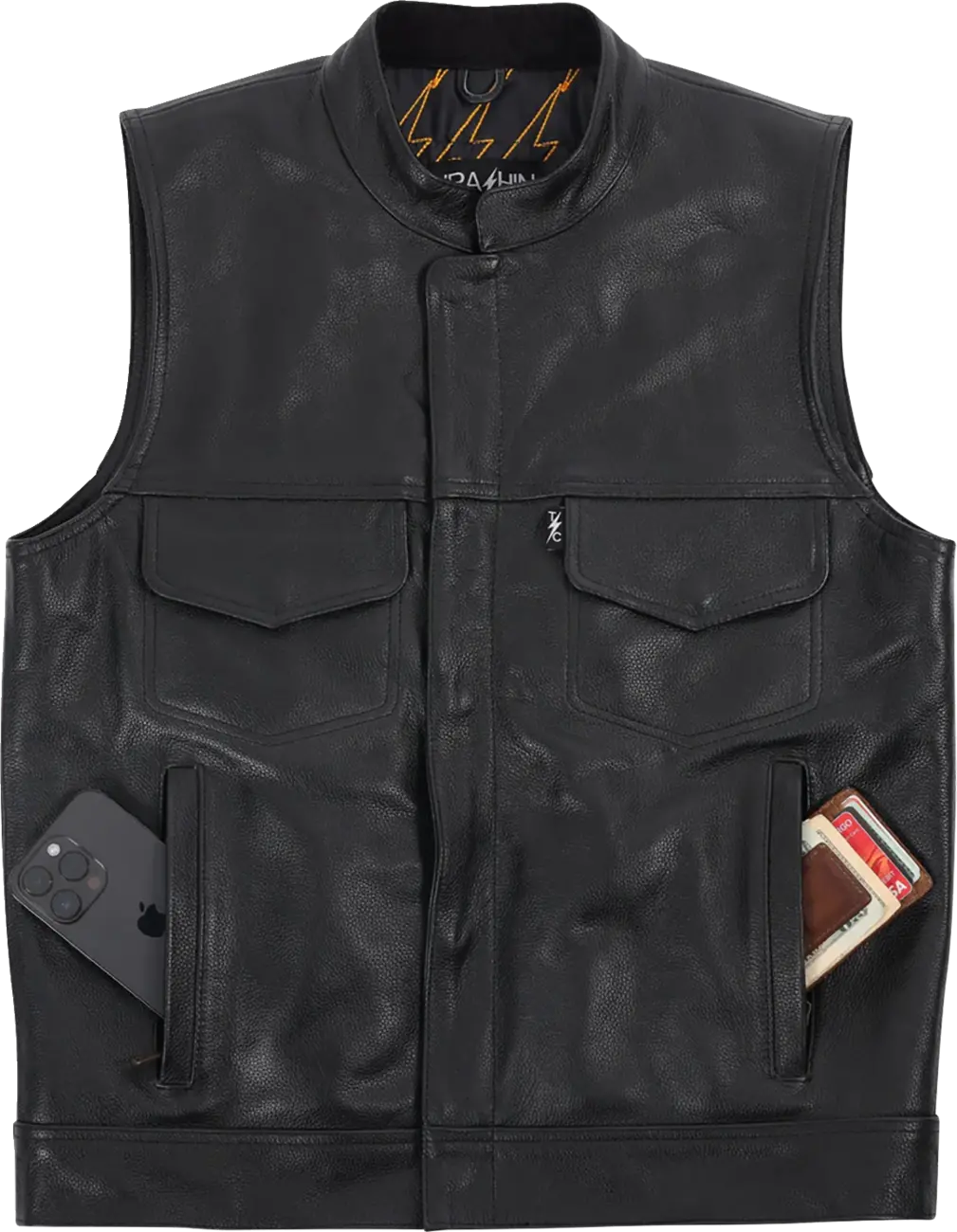 Thrashin Supply Co. Mulholland Leather Riding Vest 4