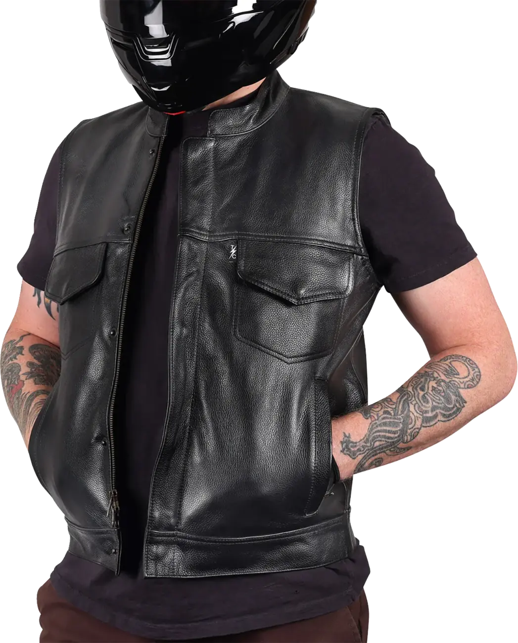 Thrashin Supply Co. Mulholland Leather Riding Vest 5