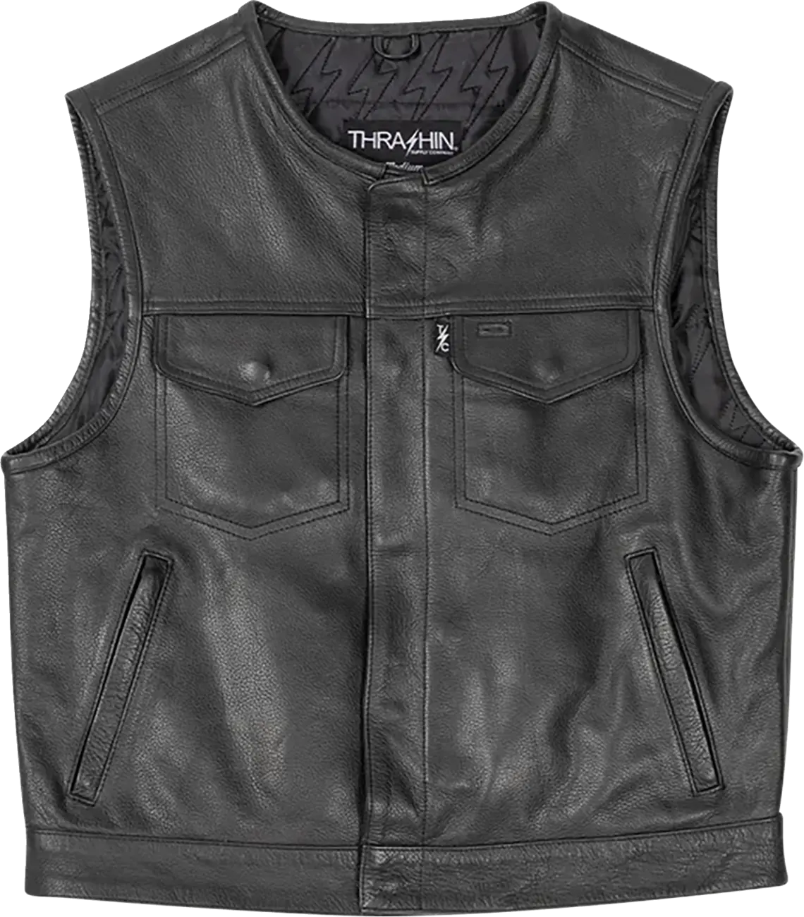 Thrashin Supply Co. Encinal Leather Shorty Riding Vest 4