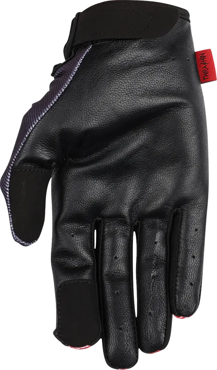 Thrashin Supply Co. Stealth Leather Palm Gloves 8