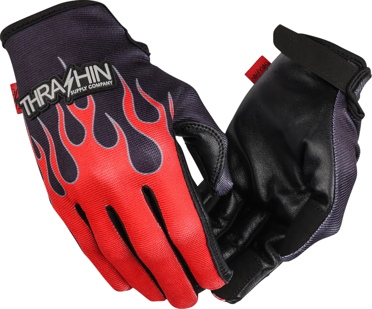 Thrashin Supply Co. Stealth Leather Palm Gloves 13