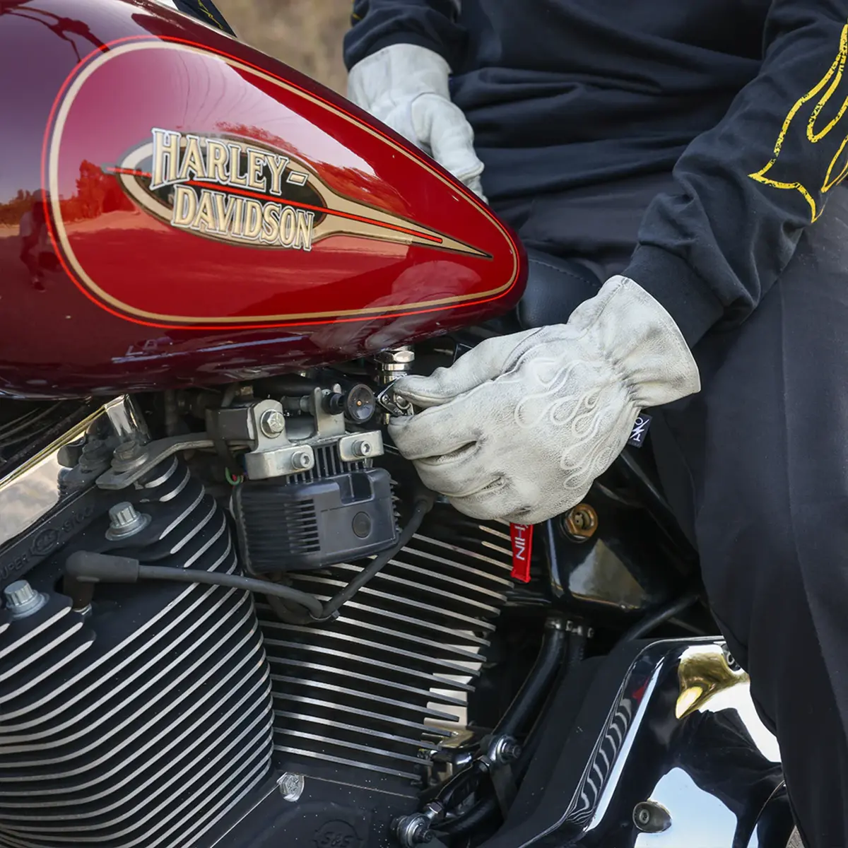 Thrashin Supply Co. Roper Leather Gloves 6