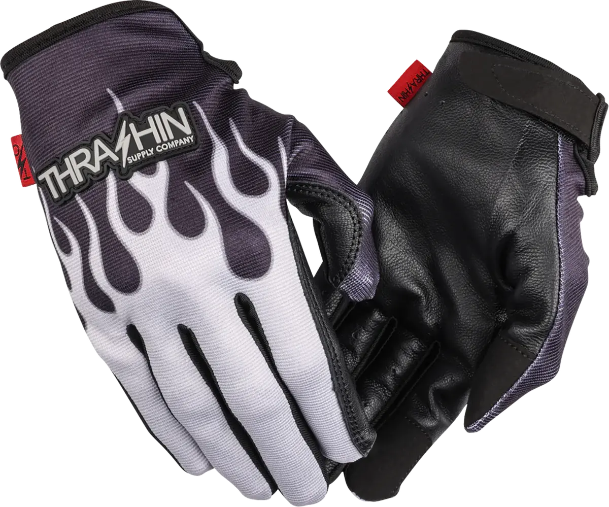 Thrashin Supply Co. Stealth Leather Palm Gloves 15