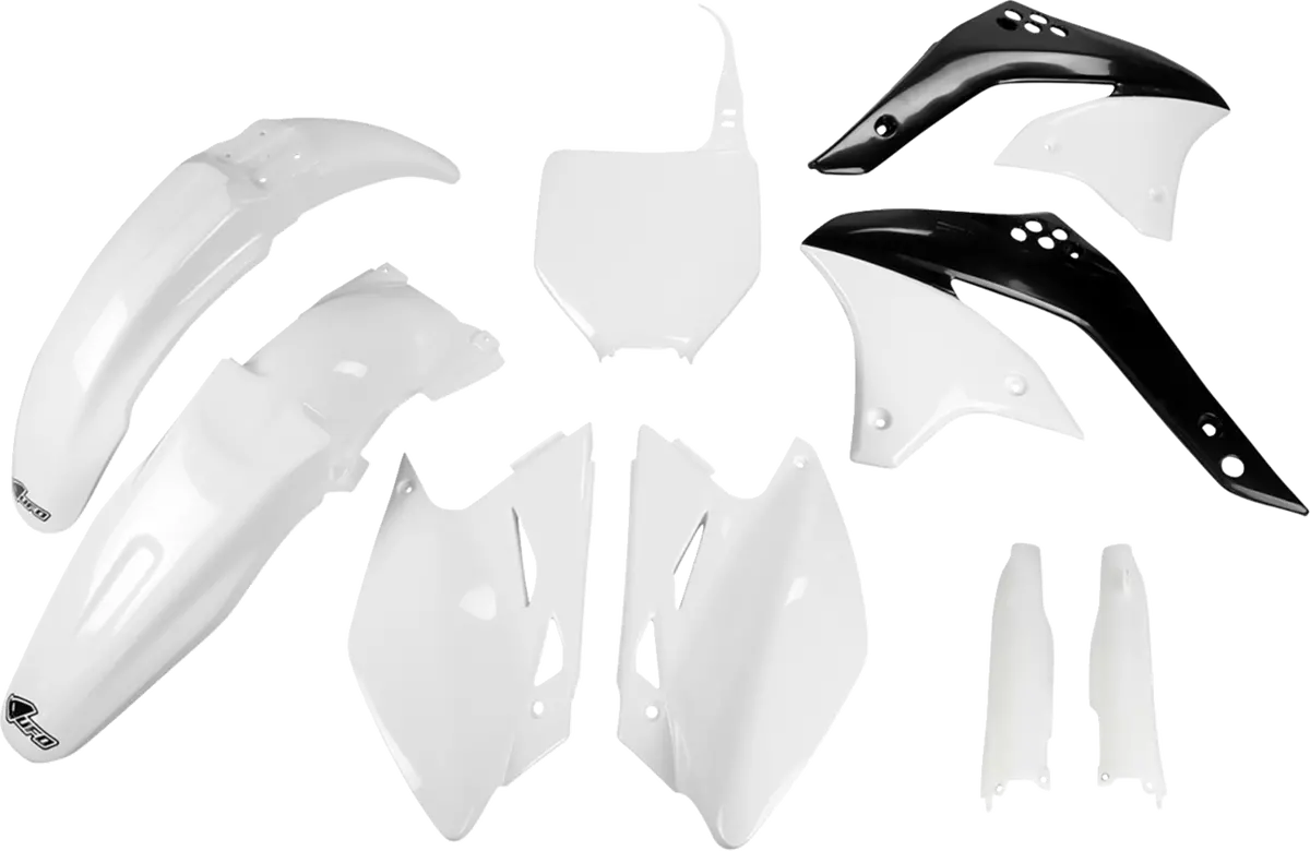 Ufo Body Kit - White/Black - Kawasaki - Kx '06 Kakit205f@047 1