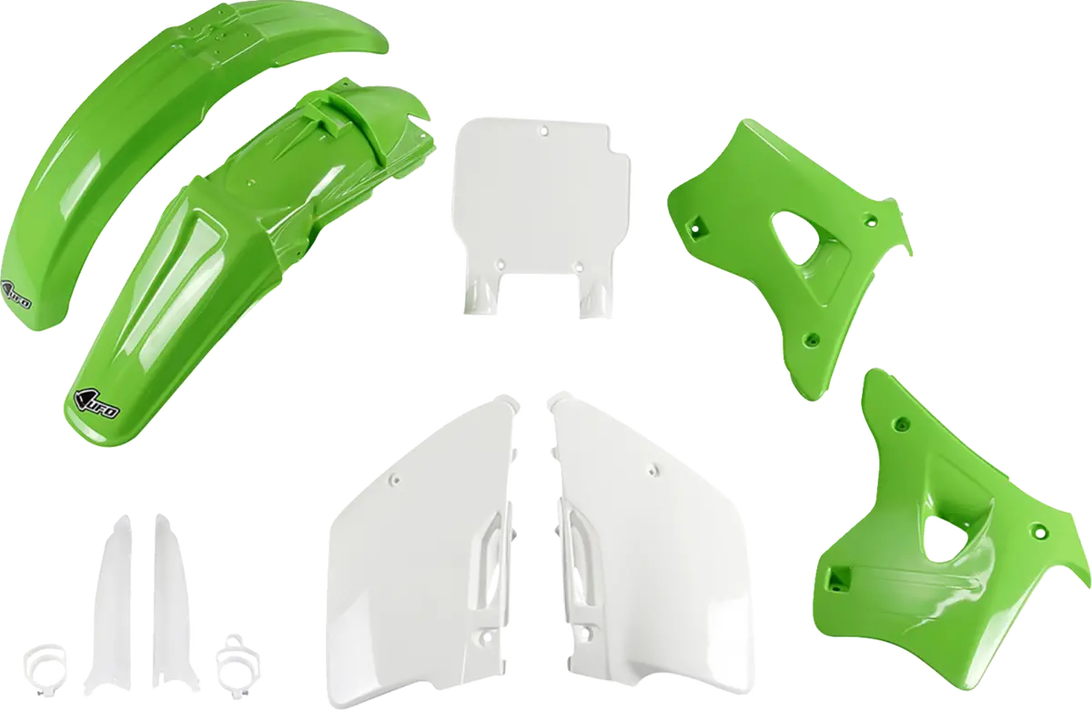 Ufo Body Kit - Oem Green/White - Kawasaki - Kx '94-'95 Kakit193f@999 1