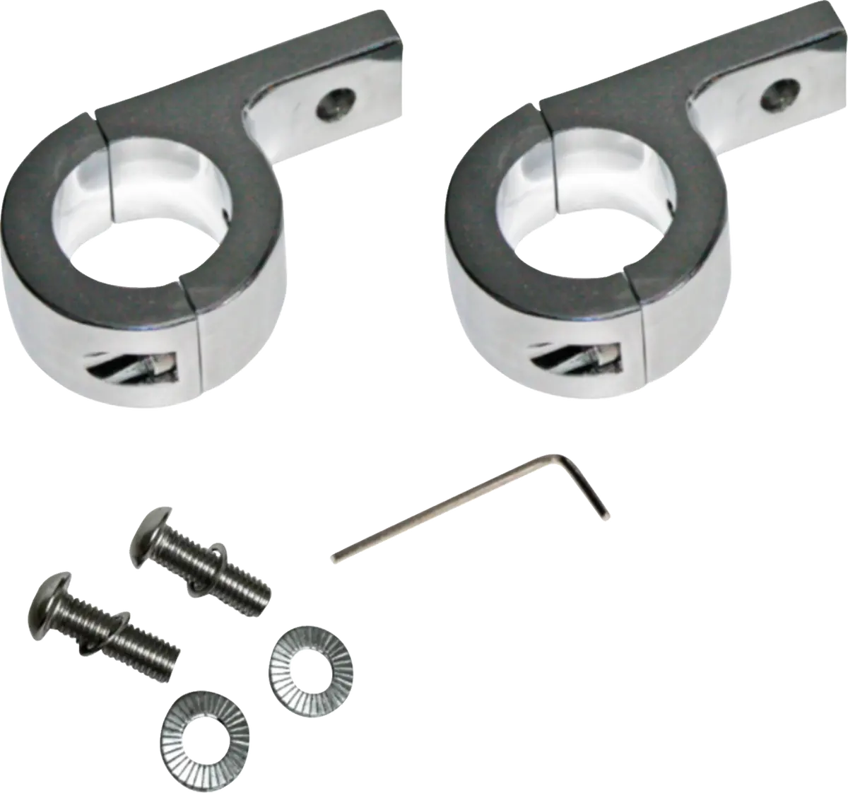 Custom Dynamics P-Clamp Mounts - Mount - Fog Light - Chrome - Harley-Davidson® Cd-125-C 1