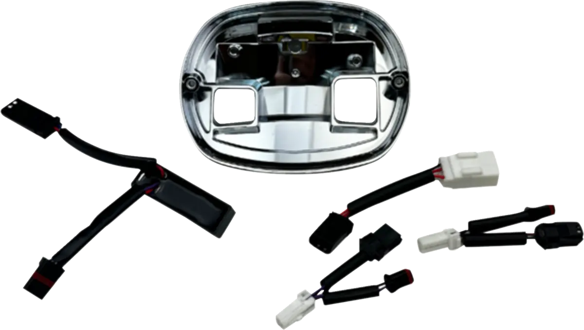 Custom Dynamics Taillight Base Plate - Chrome - Flhc/Fxlrs/Fxlrst Tl-Base-25St-C 1