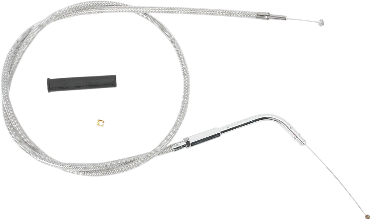 Drag Specialties Stainless Braided Throttle Cable - 28-1/2" 5332602B 1