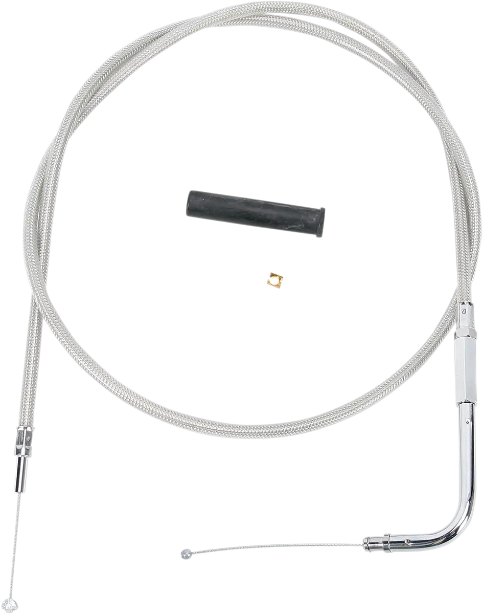 Drag Specialties Stainless Braided Throttle Cable - 43-1/2" 5332104B 1
