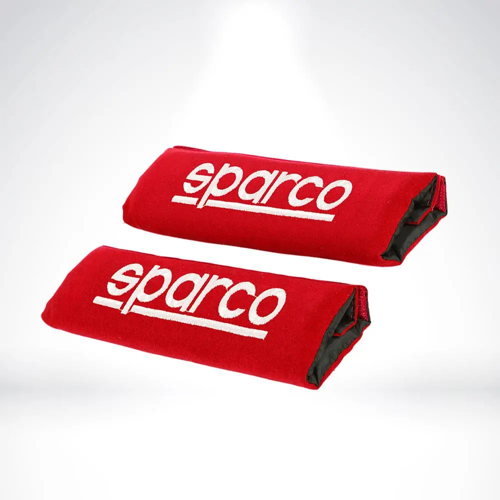 Sparco Red Seat Belt Shoulder Pads – Universal Fit Set For All Car 1