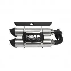 Dual Stacked Slip On System W/ Performance Muffler Blk Tip 1