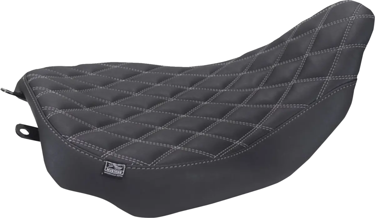 Mustang Runaround™ Solo Seat - Double Diamond - Gun Metal Gray Stitch - Flt/Flh '23-'25 88020Gm 1