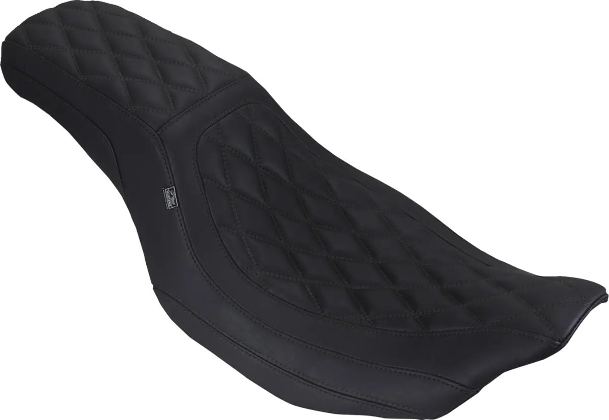 Mustang Low Squareback Seat - Double Diamond - Black Stitch - Flh/Flt '23-'25 88514 1