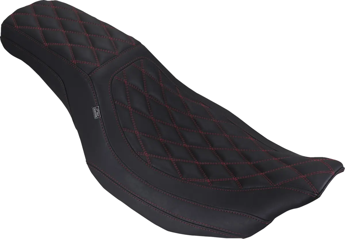 Mustang Low Squareback Seat - Double Diamond - Dark Cherry Stitch - Flh/Flt '23-'25 88514 Dc 1