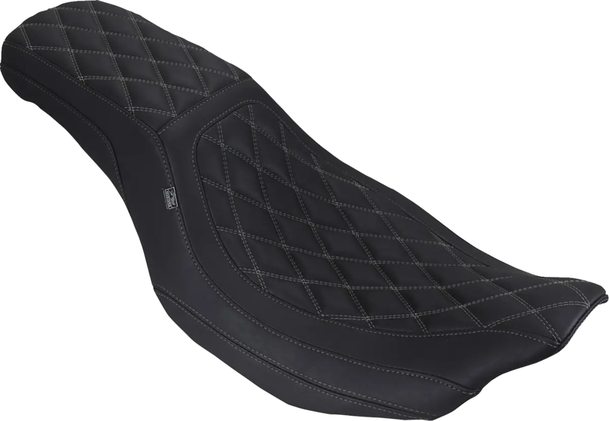 Mustang Low Squareback Seat - Double Diamond - Gun Metal Gray Stitch - Flh/Flt '23-'25 88514Gm 1