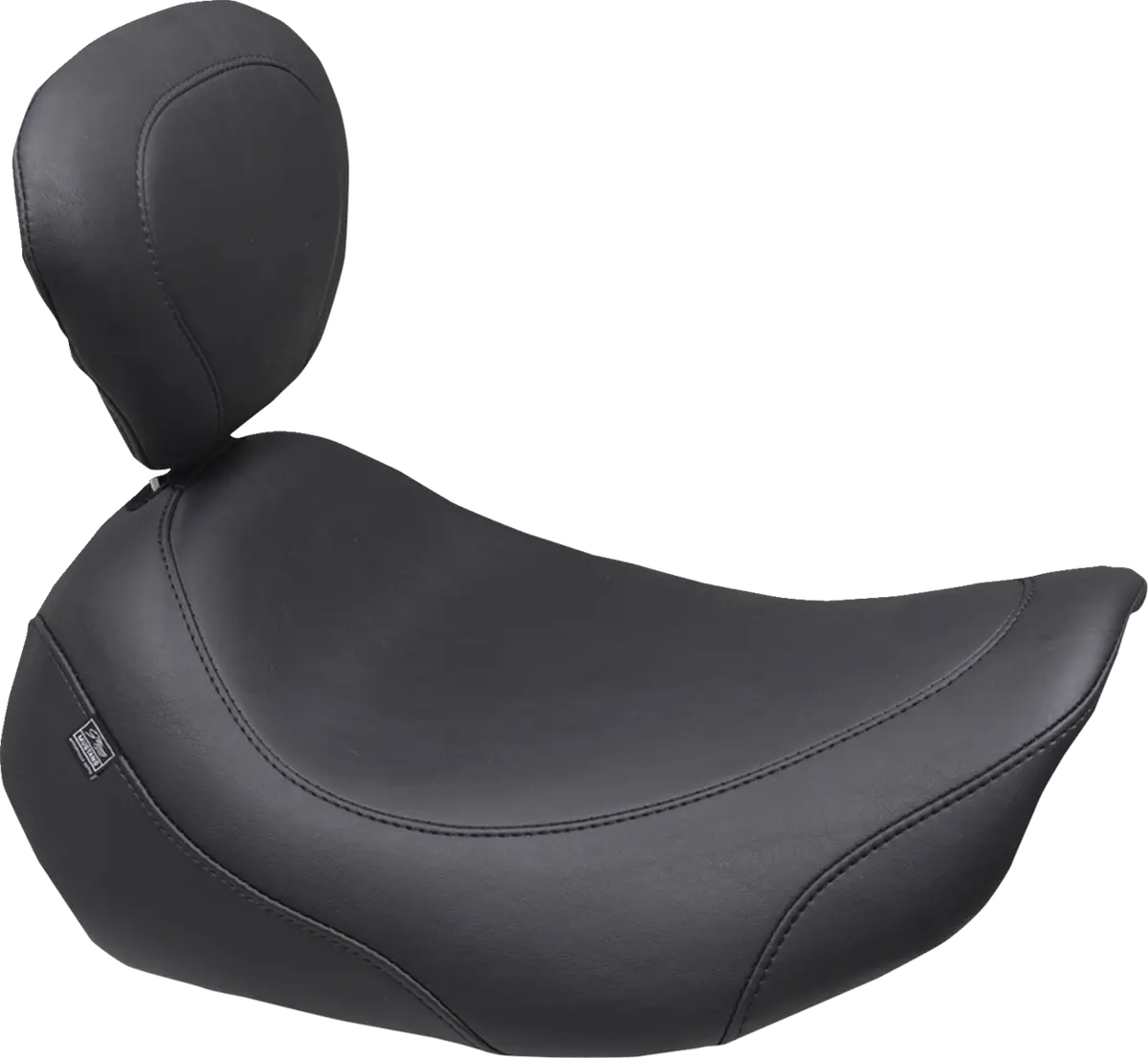 Mustang Wide Tripper™ Solo Seat - Backrest Receiver - Black Stitch - Flt/Flh '23-'25 89402 1