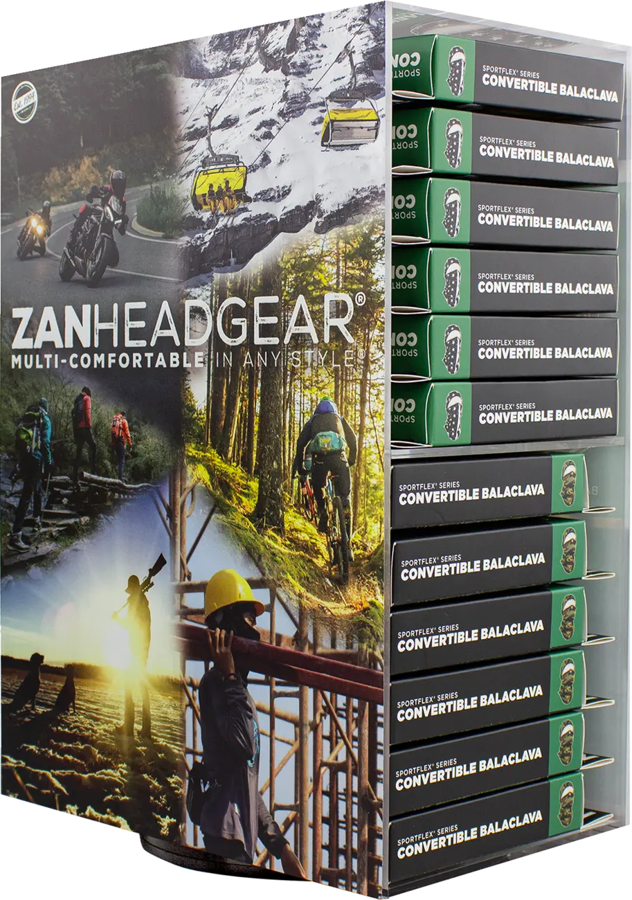 Zan Headgear Merchandise Display Racks And Prepack Sets 1
