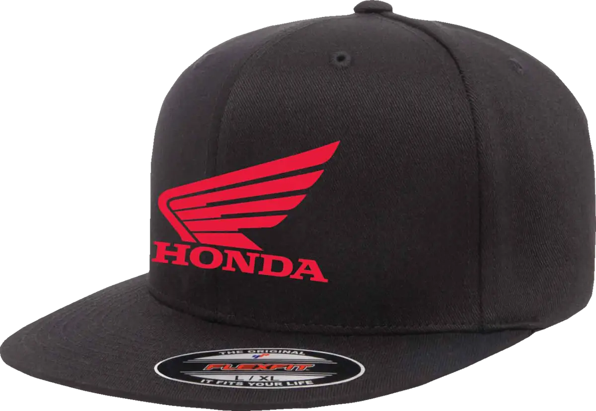 Factory Effex Honda Big Wing Hat - Black - Large/Xl 29-86316 1