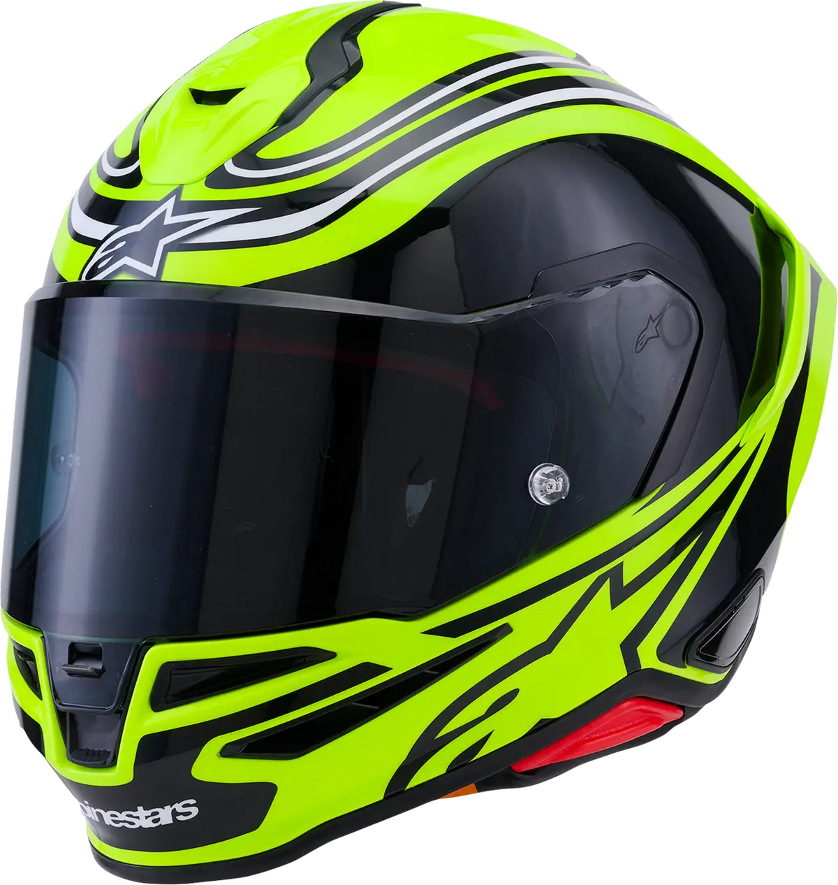 Alpinestars Supertech R7 Helmet - Zeal - 22.06 - Gloss Yellow Fluo/Black/White - Medium 8202826-5021-M 1