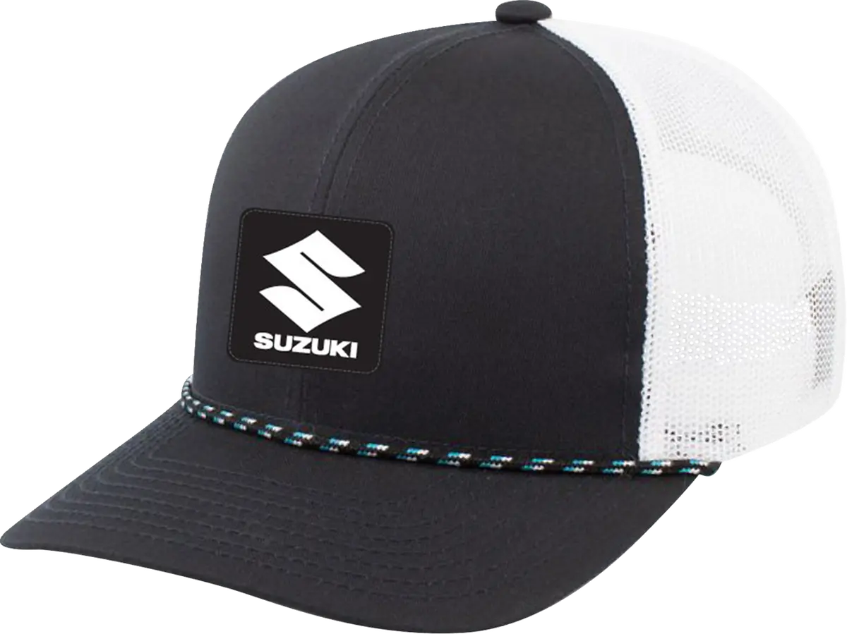 Factory Effex Suzuki Explorer Braided Snapback Hat - Dark Navy Blue/White 29-86406 1