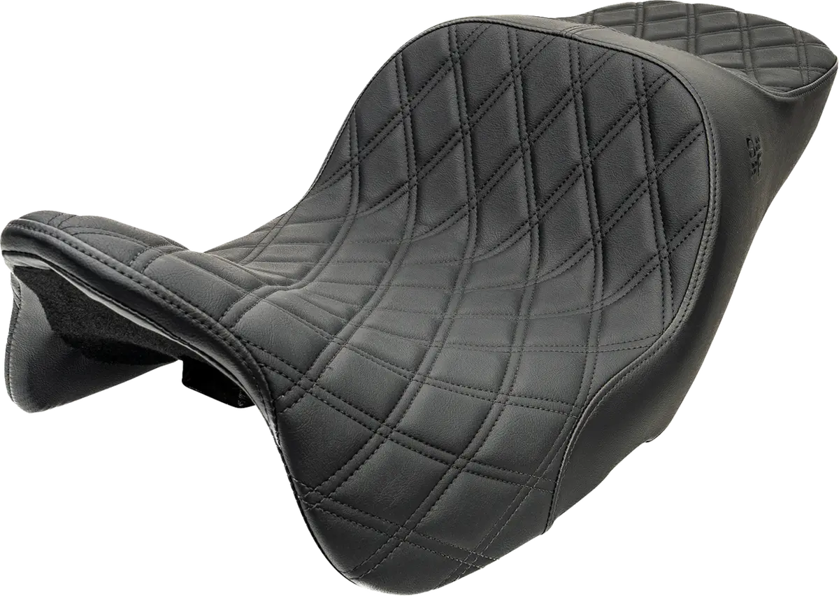 Slyfox Chariot Seat - Black Double Diamond Stitch - Black Logo - Flh/Flt '23.5-'26 4729C 1