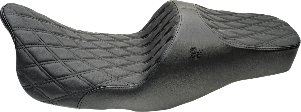 Slyfox Chariot Seat - Black Double Diamond Stitch - Black Logo - Flh/Flt '23.5-'26 4729C 2
