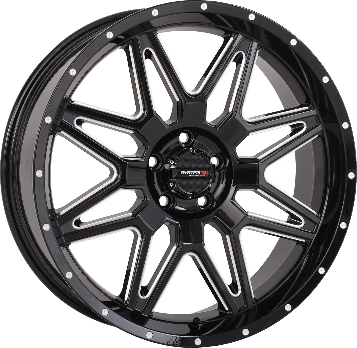 St7 Wheel 20X7 4+3 (+10Mm) 5/4.5 Gloss Black Milled 1