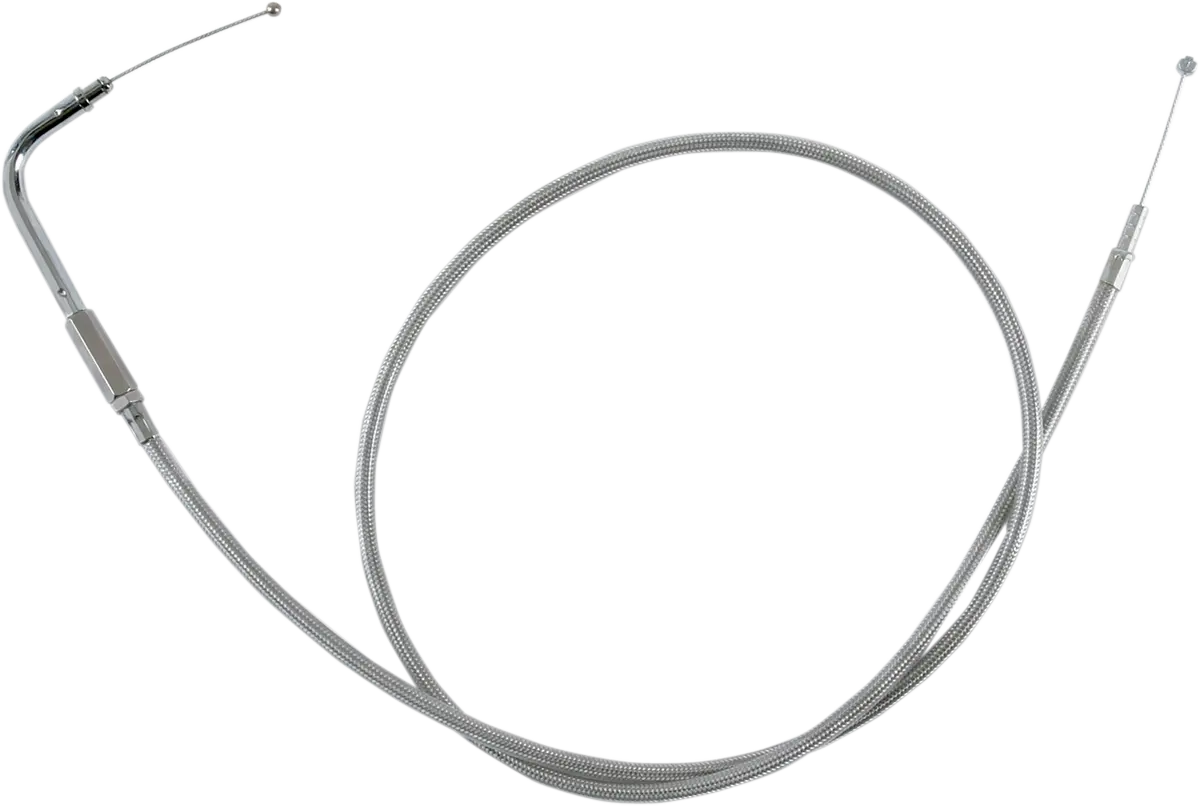 Drag Specialties Stainless Braided Idle Cable - 42-1/2" 5342200B 1