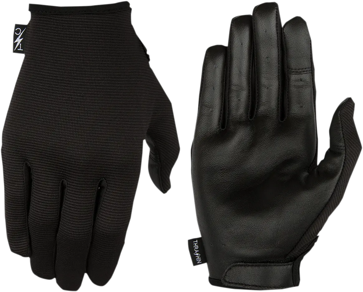 Thrashin Supply Co. Stealth Leather Palm Gloves 2
