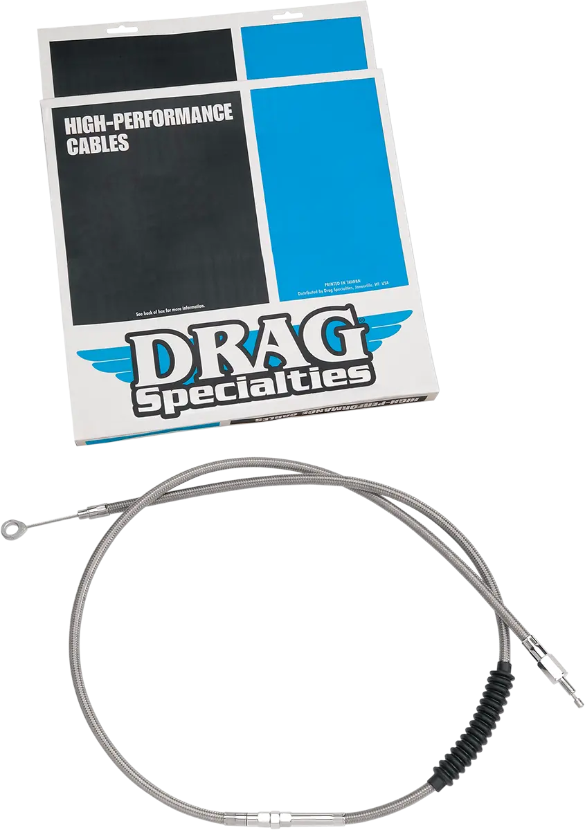 Drag Specialties High-Efficiency Braided Stainless Steel Clutch Cable - 62-11/16" 5322100He 1