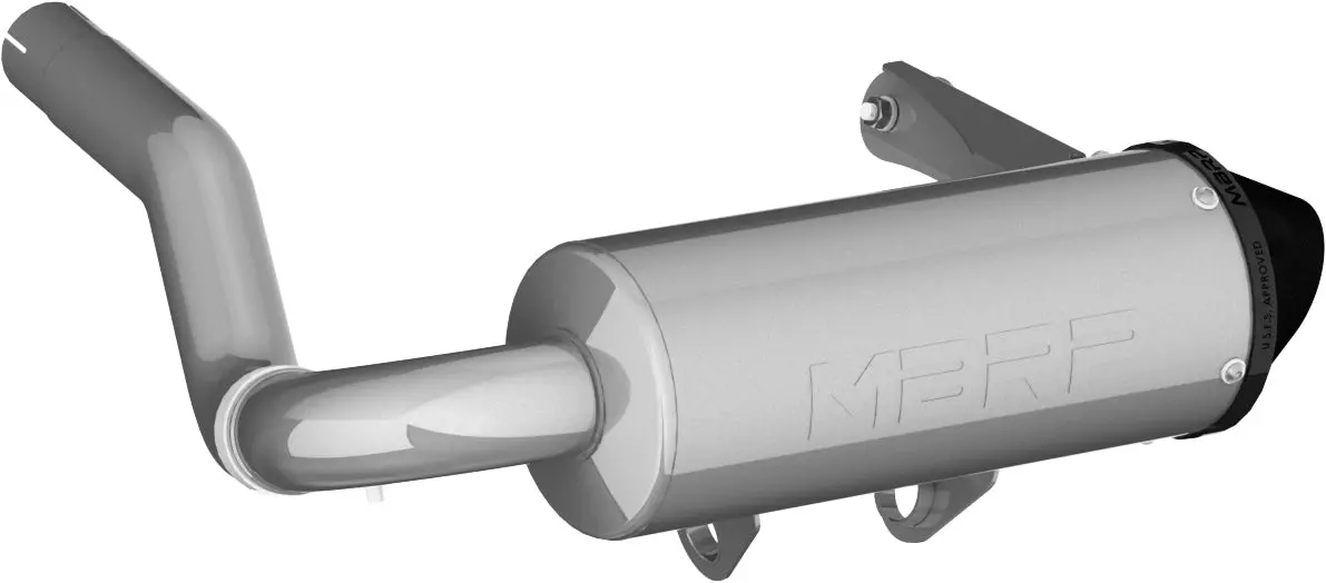 Single Slip On System W/ 5" Performance Muffler Blk Tip 1