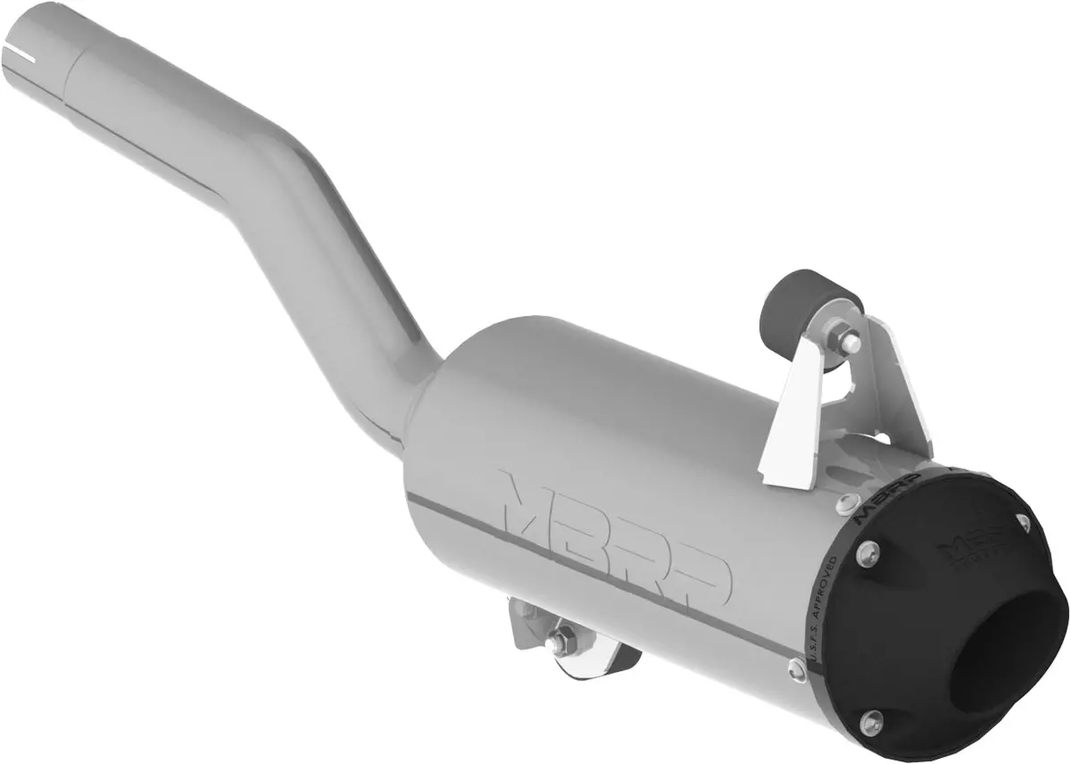Single Slip On System W/ 5" Performance Muffler Blk Tip 1