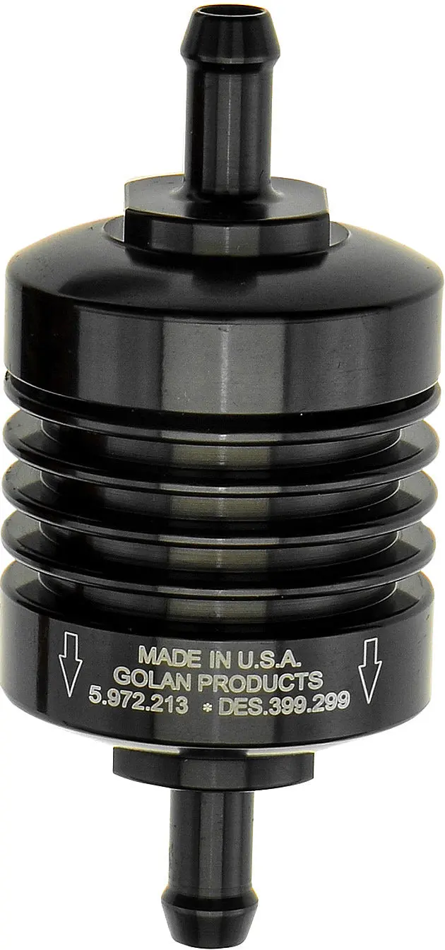 Mini Fuel Filter Black 5/16" Barb Fitting 1