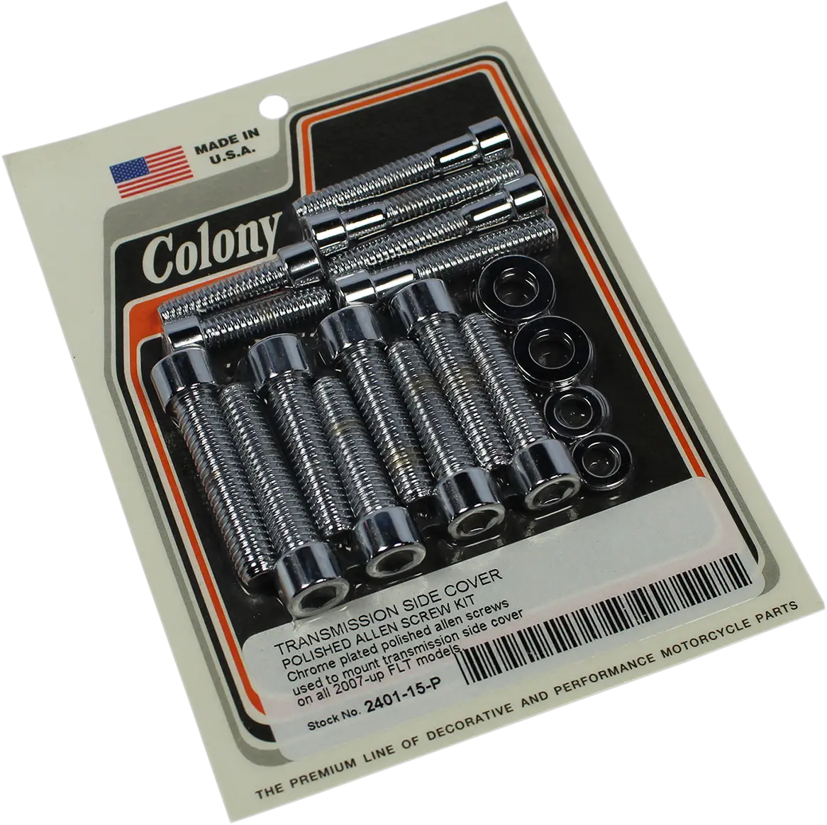 Colony Bolt Kit - Transmission Side Cover - Stock-Head - '07-'16 Touring 2401-15-P 1