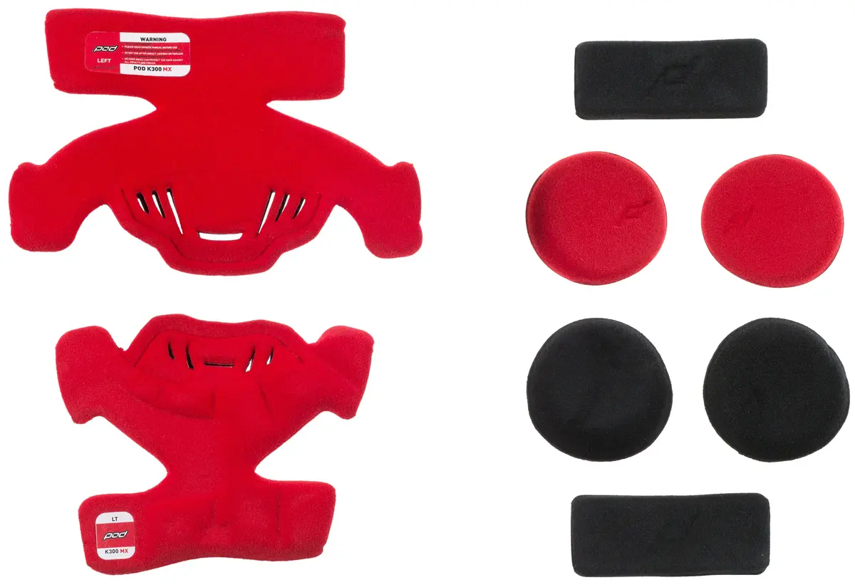 K300 Knee Brace Pad Set Red (Left) 1