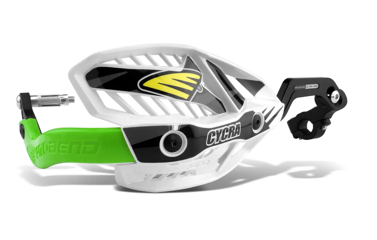 Crm Wrap Around Handguards 1 1/8" Clamp White/Green 2