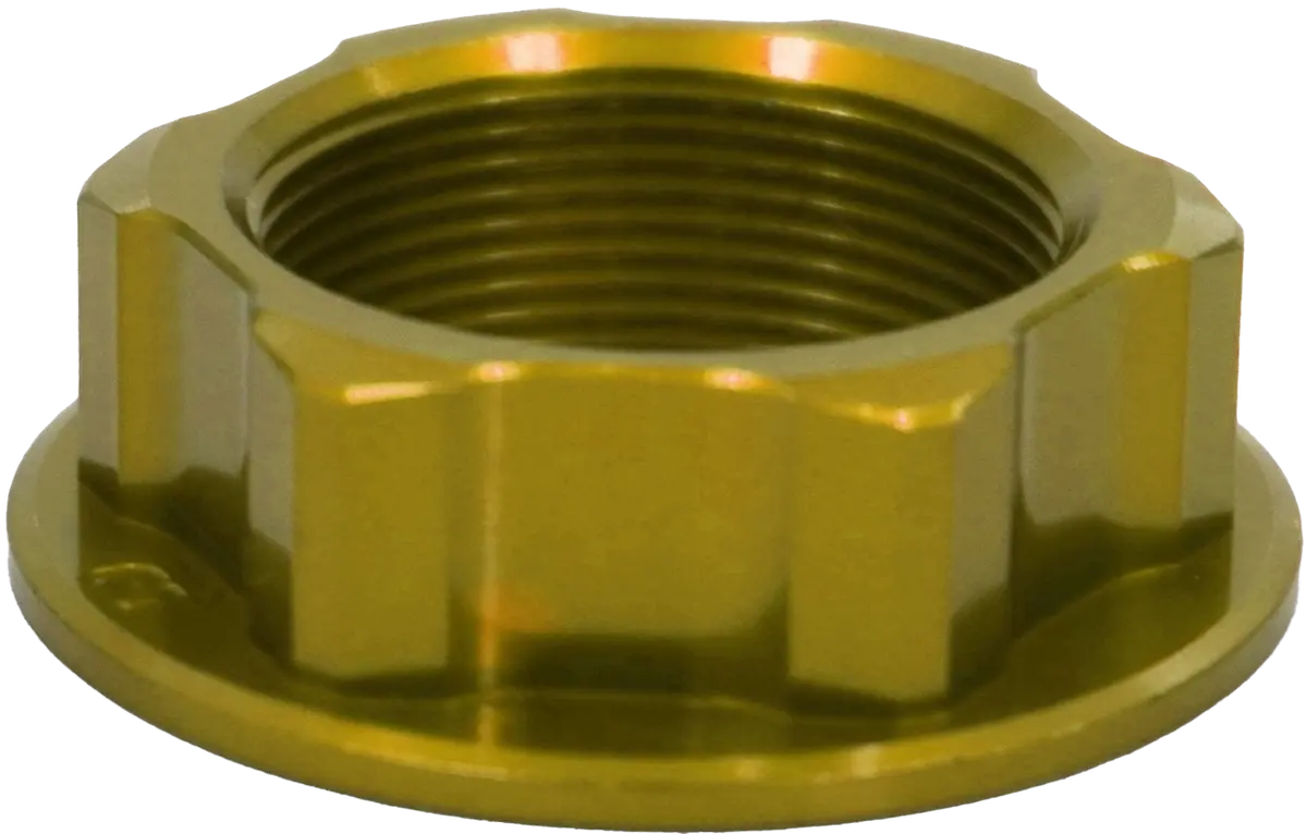 Steering Stem Nut Yellow Hon/Yam/Suz 1