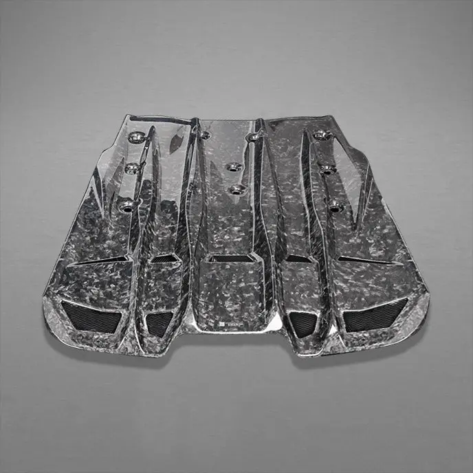 Capristo Forged Carbon Fiber Engine Cover/ Diffuser - Porsche 991.2 Gt3rs 1