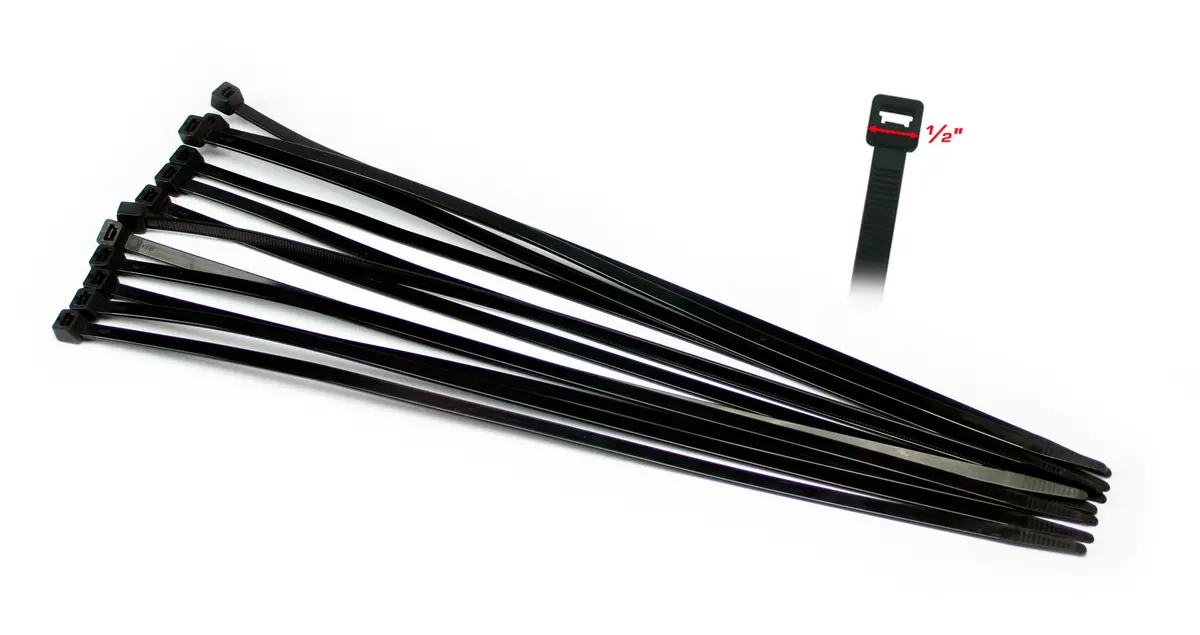 Replacement Zip Ties Speed Armor Skid Plate Black 1