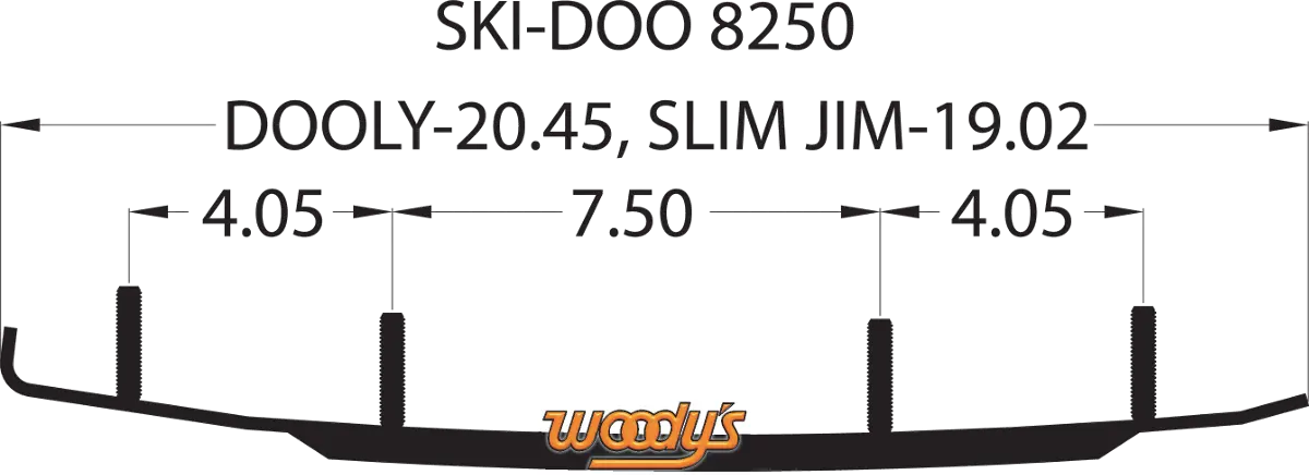 Woody's Dooly™ Runners - 6" - 60° - Ski-Doo Ds6-8250 1