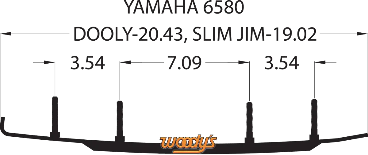 Woody's Dooly™ Runners - 6" - 60° - Yamaha Dy6-6580 1