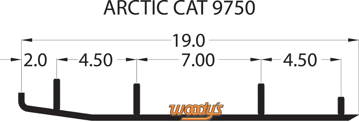 Woody's Top-Stock™ Hard Surface Bar - 60° - Arctic Cat Hsa-9750 1